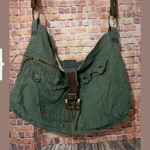 SOLD Abercrombie and Fitch Kakhi large crossbody